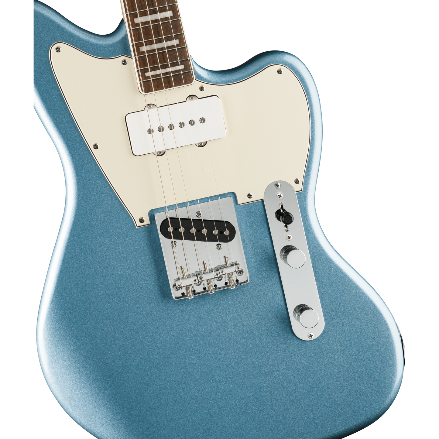 Squier Limited Edition Paranormal Offset Telecaster SJ - Laurel Fingerboard, Parchment Pickguard, Ice Blue Metallic