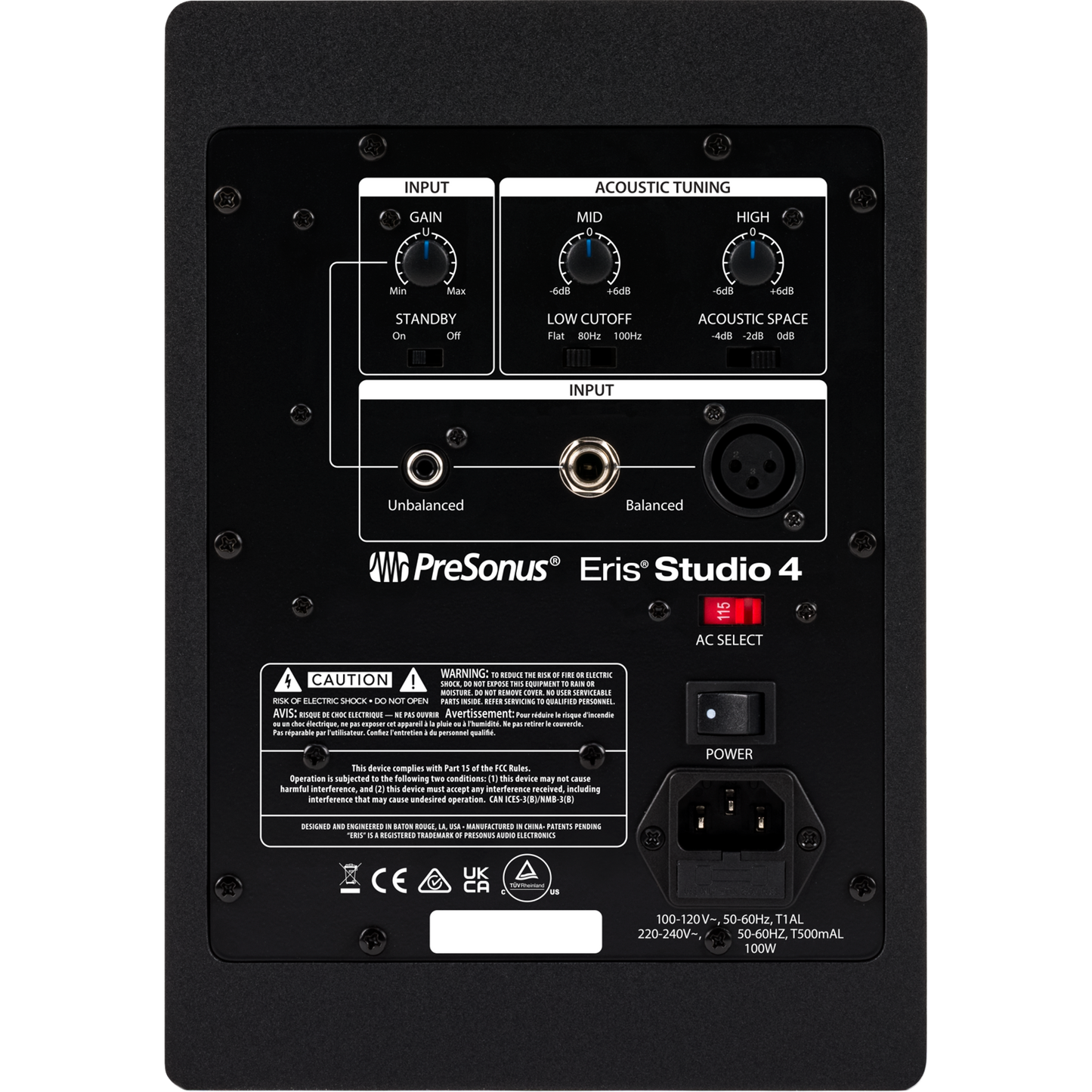 Presonus Eris Studio 4 2nd Gen 4” Active Single Studio Monitor EBM Waveguide