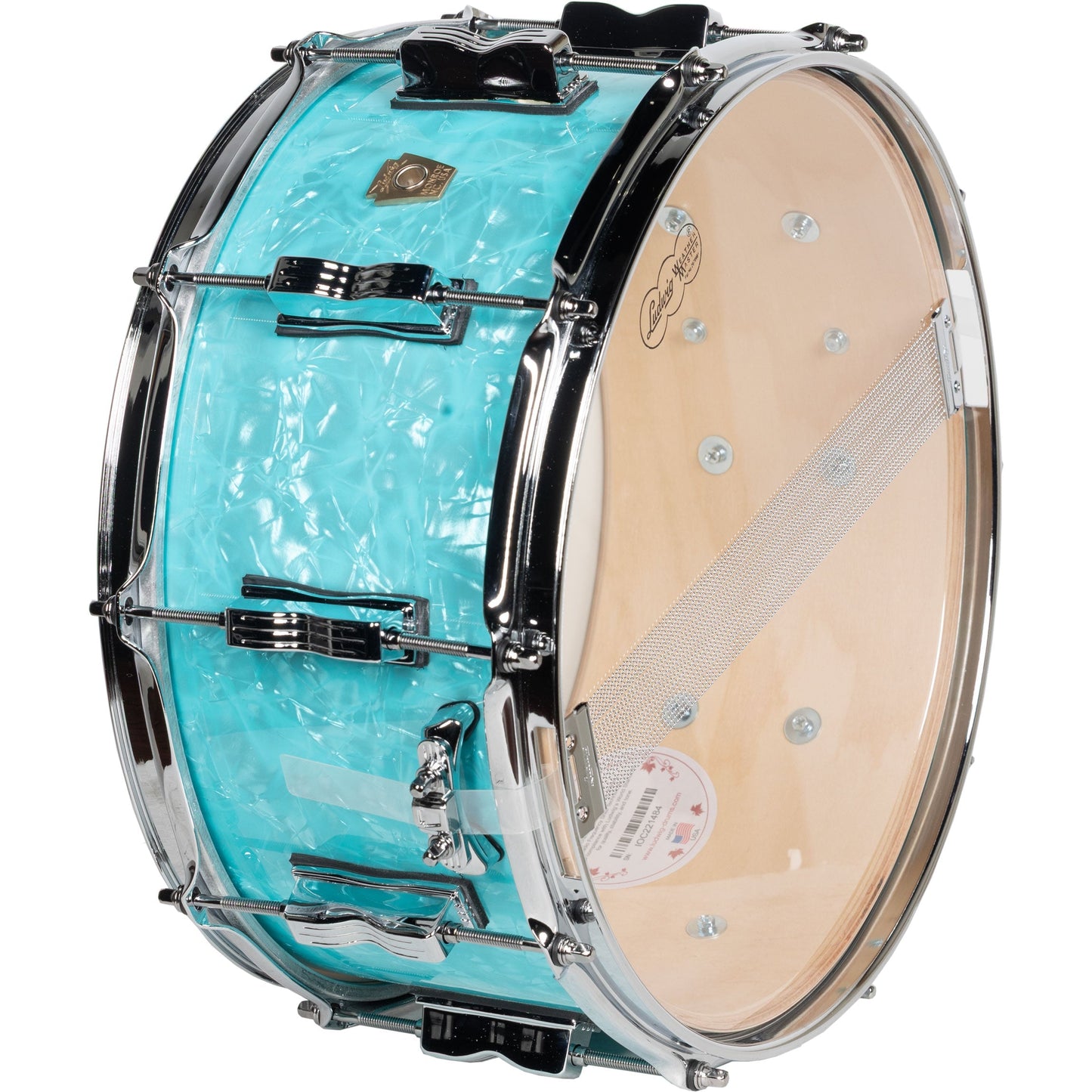 Ludwig Classic Maple Limited Edition 6.5x14 Snare Drum - Teal Pearl