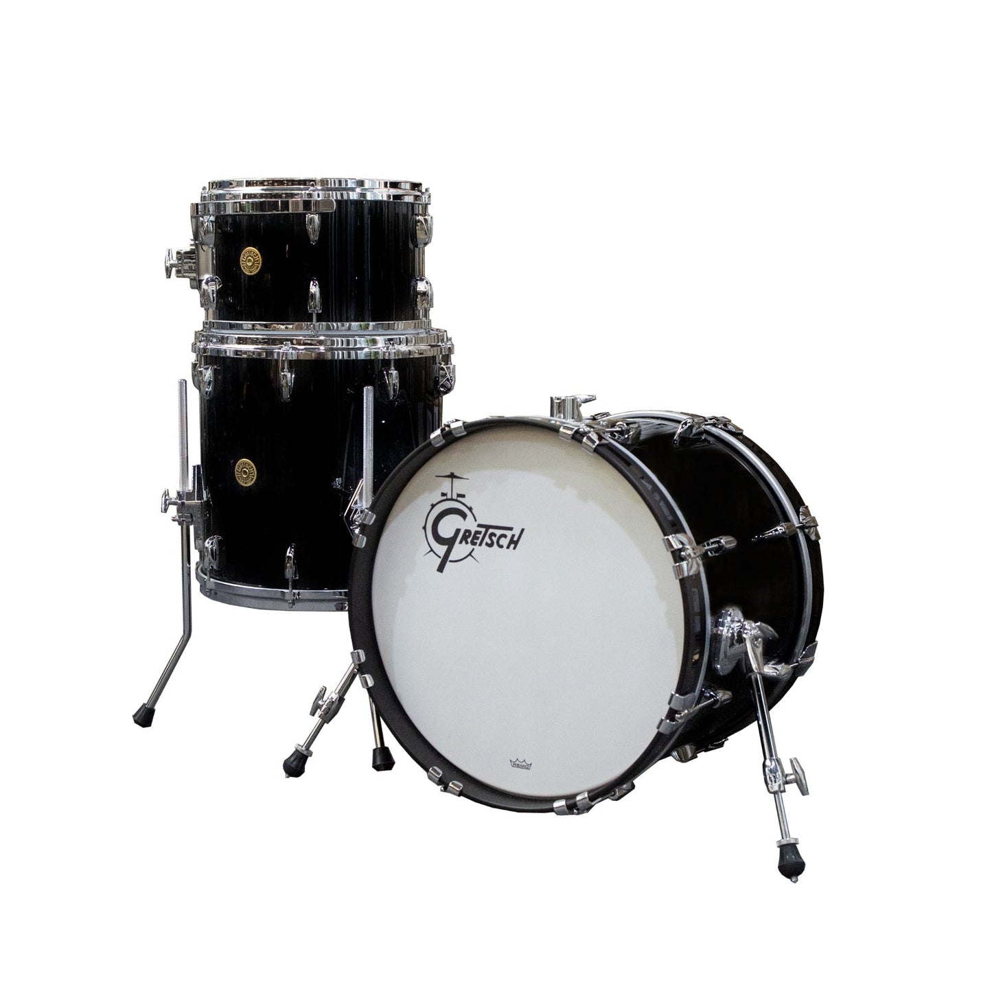 Gretsch USA Custom 3-Piece Shell Kit - Solid Black Nitron