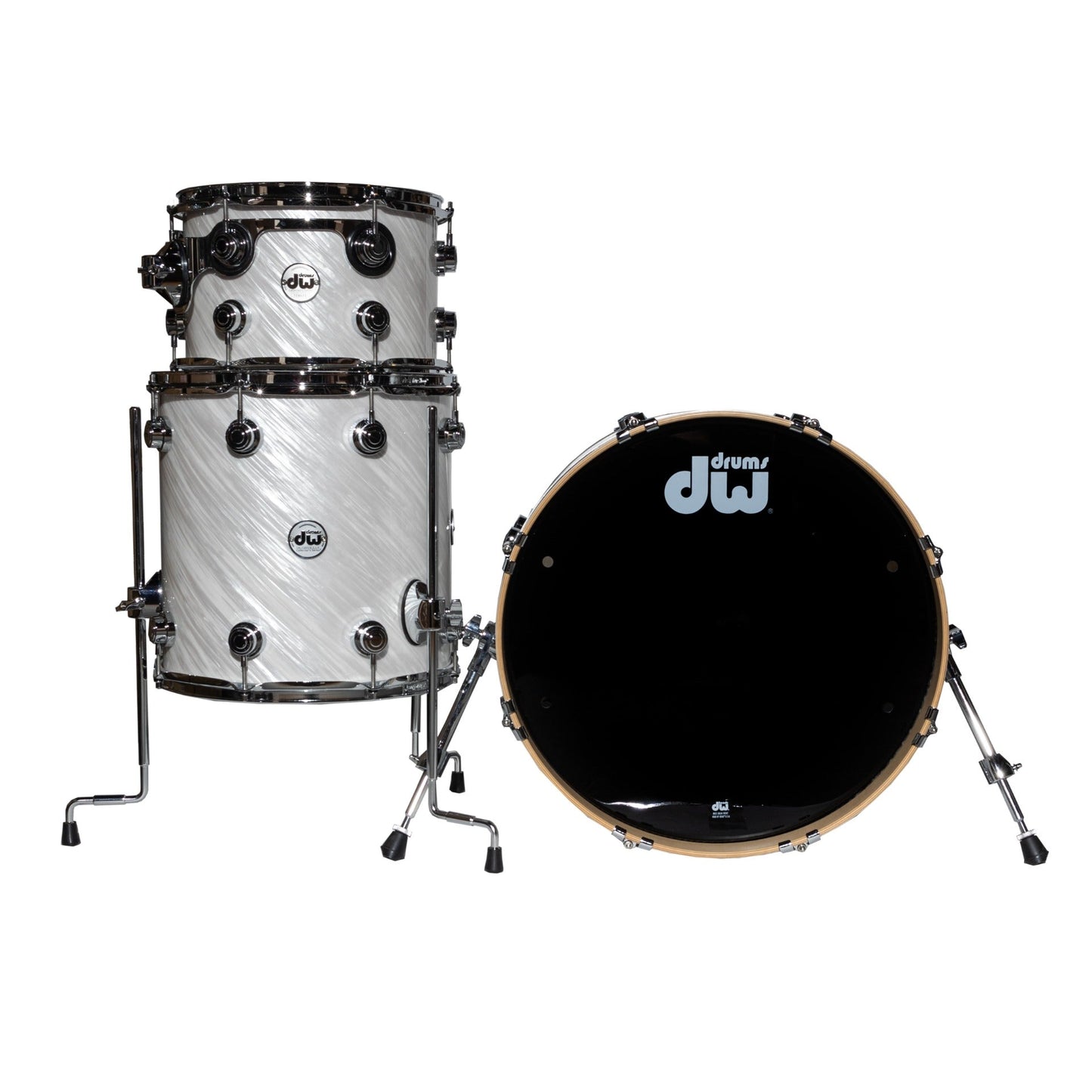 Drum Workshop Collectors Series 3-Piece Drum Kit - Twisted White Satin
