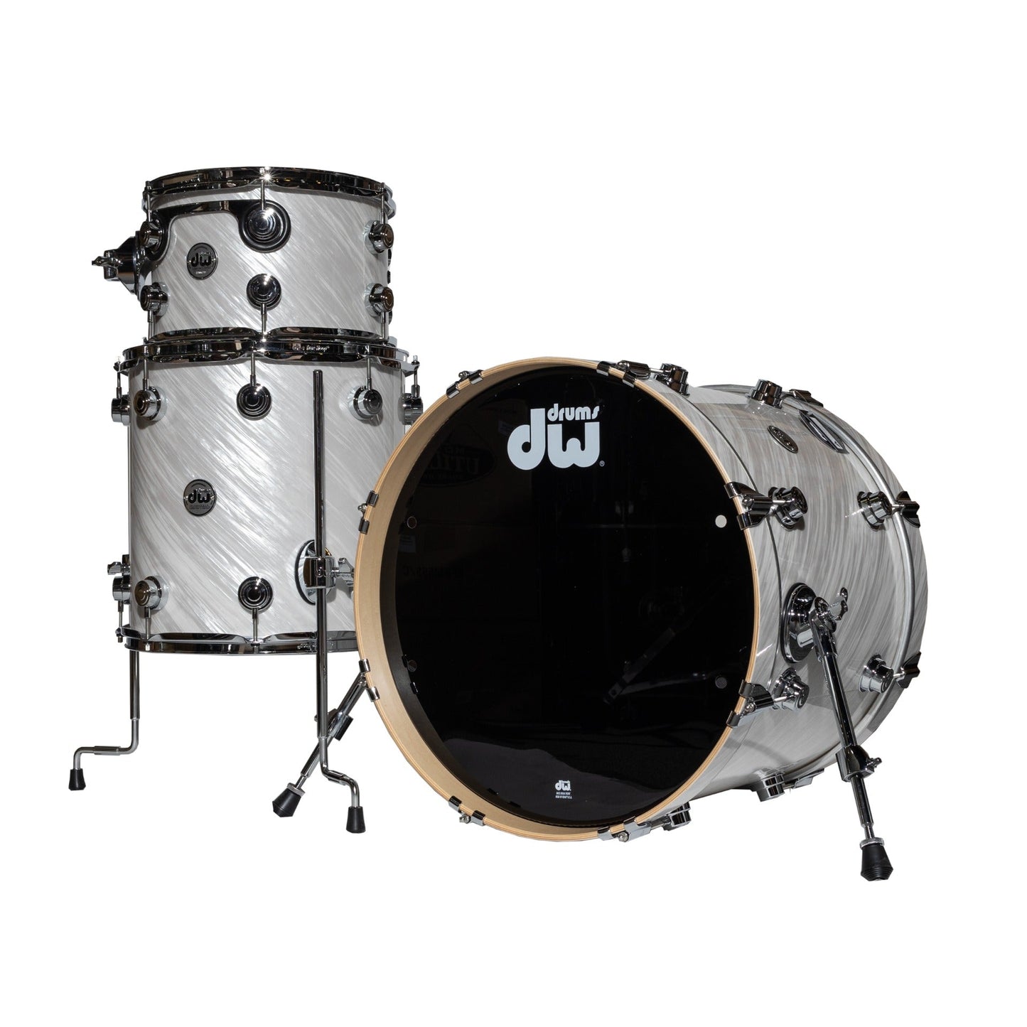 Drum Workshop Collectors Series 3-Piece Drum Kit - Twisted White Satin