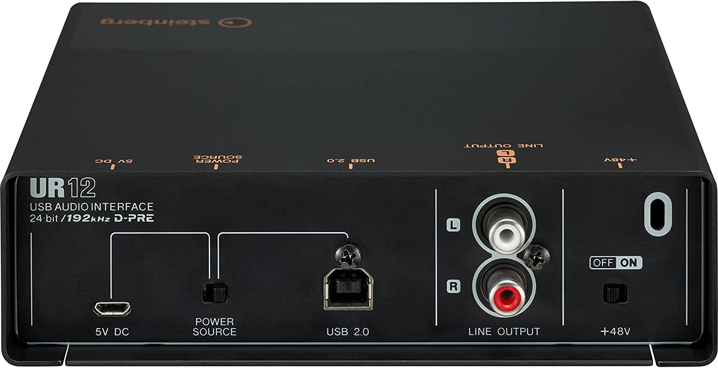 Steinberg UR12B 2 In/2 Out USB 2.0 Audio Interface - Black/Copper