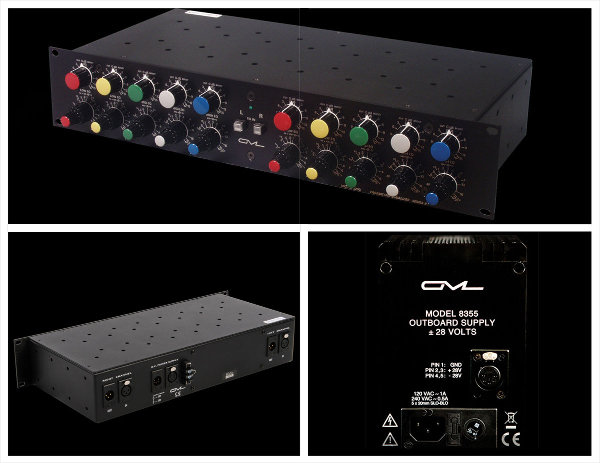 GML 8200 Dual-Channel 5-Band Parametric Equalizer with 8355 Power Supply