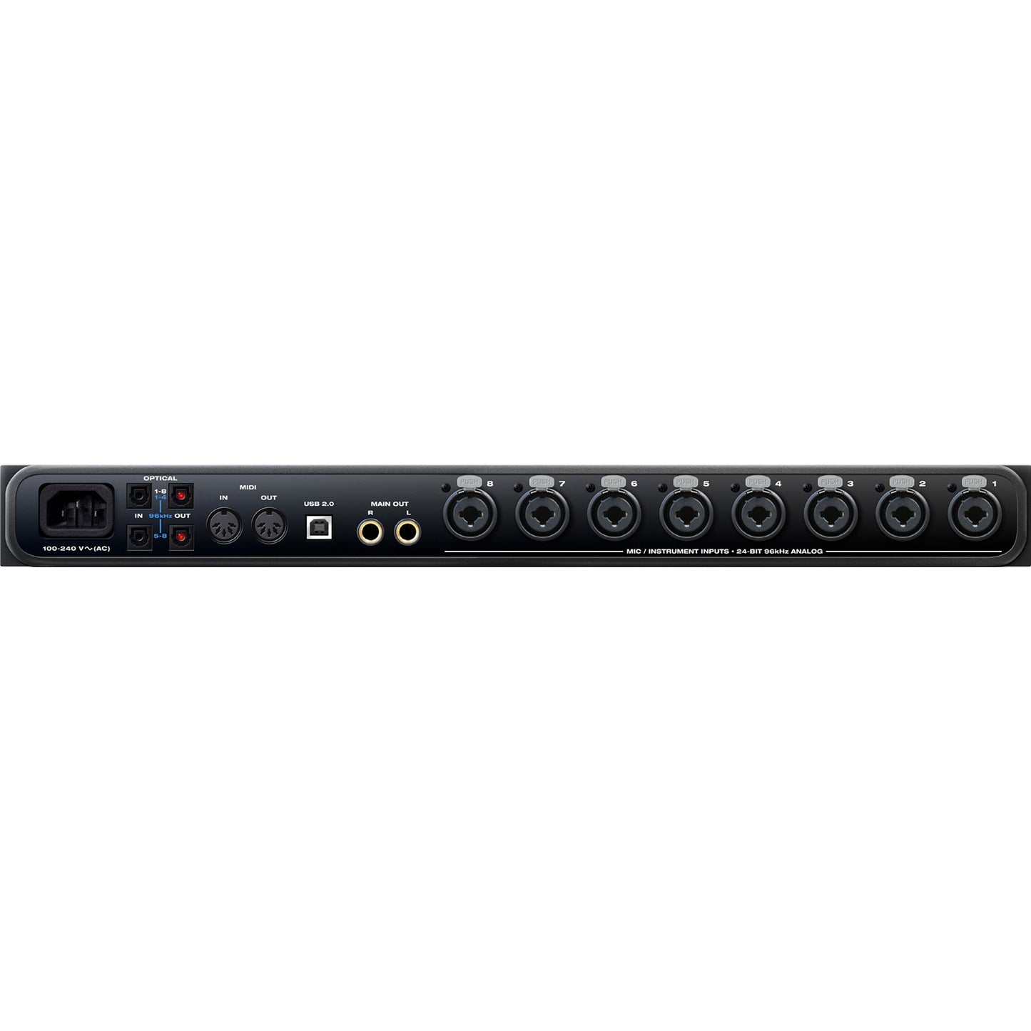 MOTU 8pre 16x12 USB Audio Interface and Optical Expander with 8 Mic Inputs