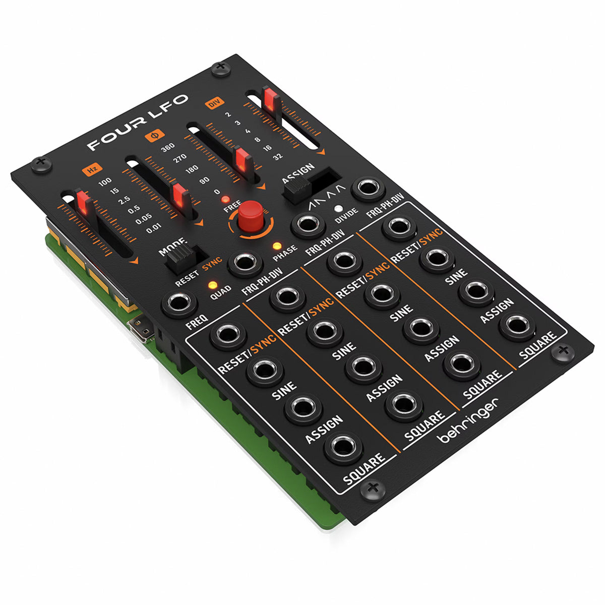 Behringer Four LFO 4-Channel Module with Assignable Waveforms for Eurorack
