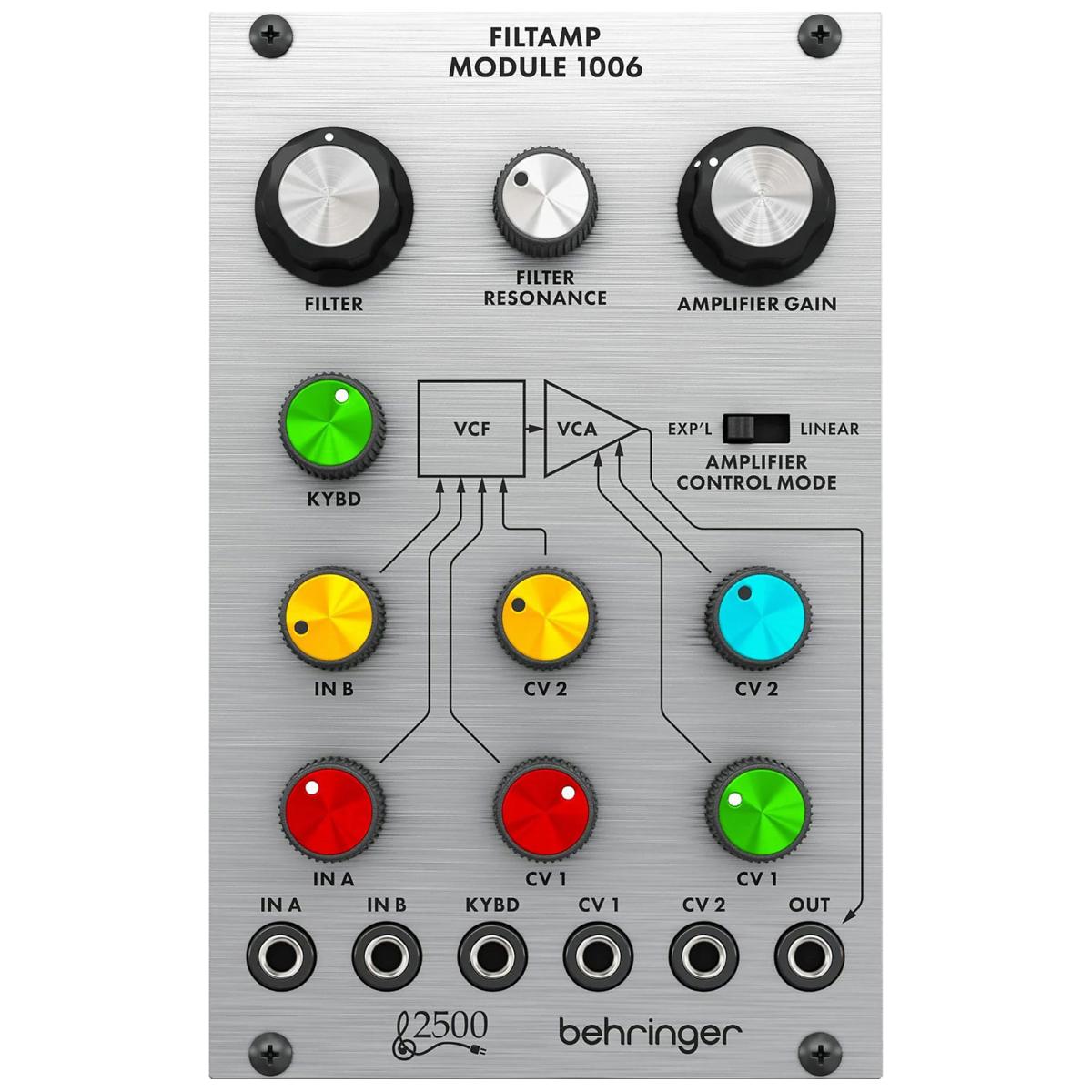 Behringer Legendary 2500 Series 1006 FiltAmp 24dB Low-Pass VCF and VCA Module for Eurorack