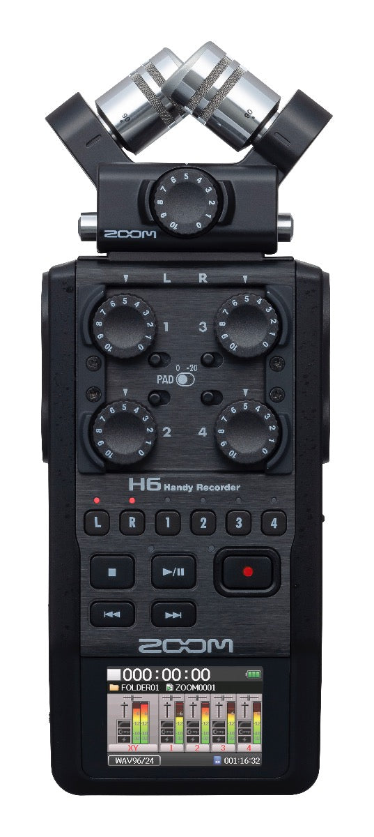 Zoom H6 All Black Handheld Recorder