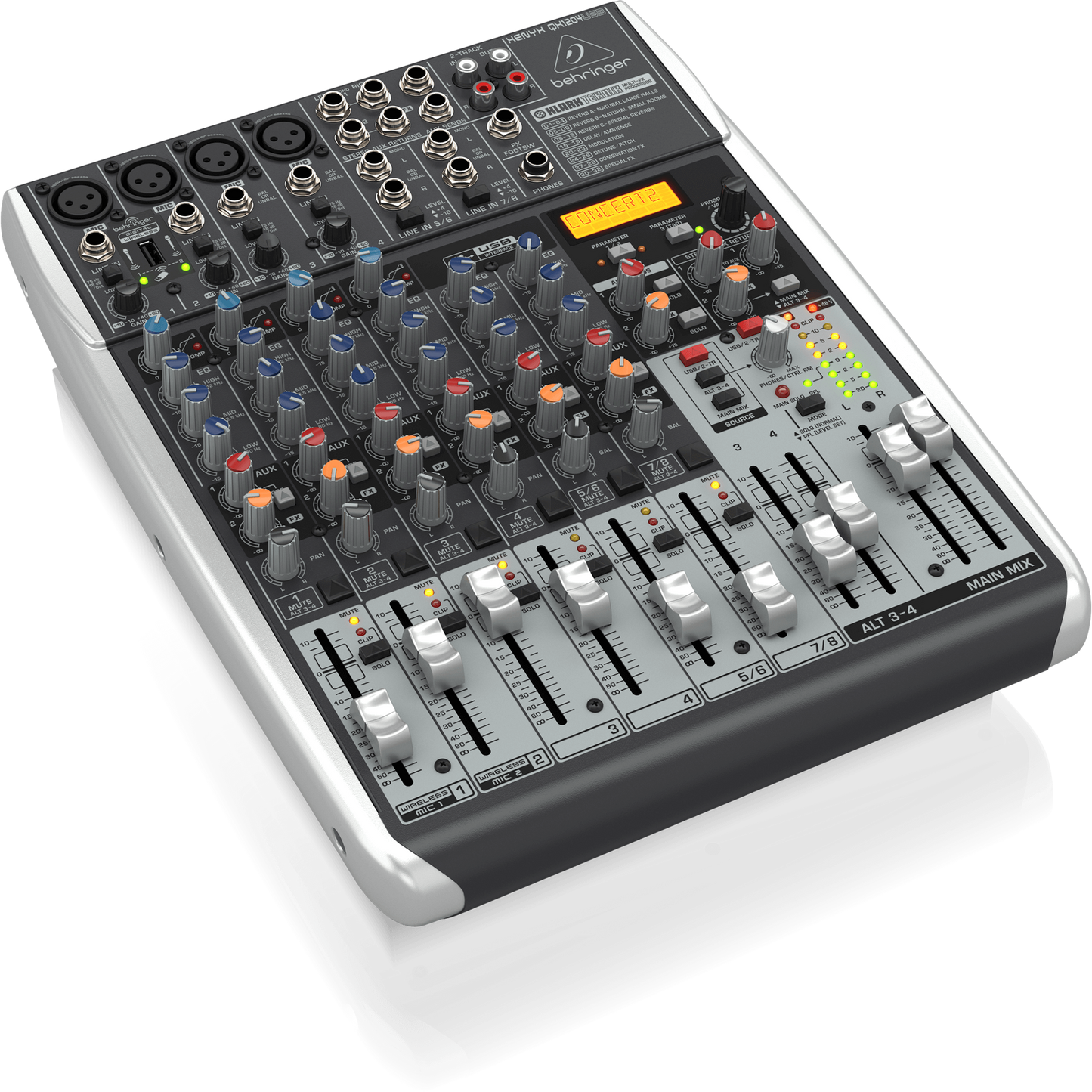 Behringer Xenyx QX1204USB Mixer with USB and Effects