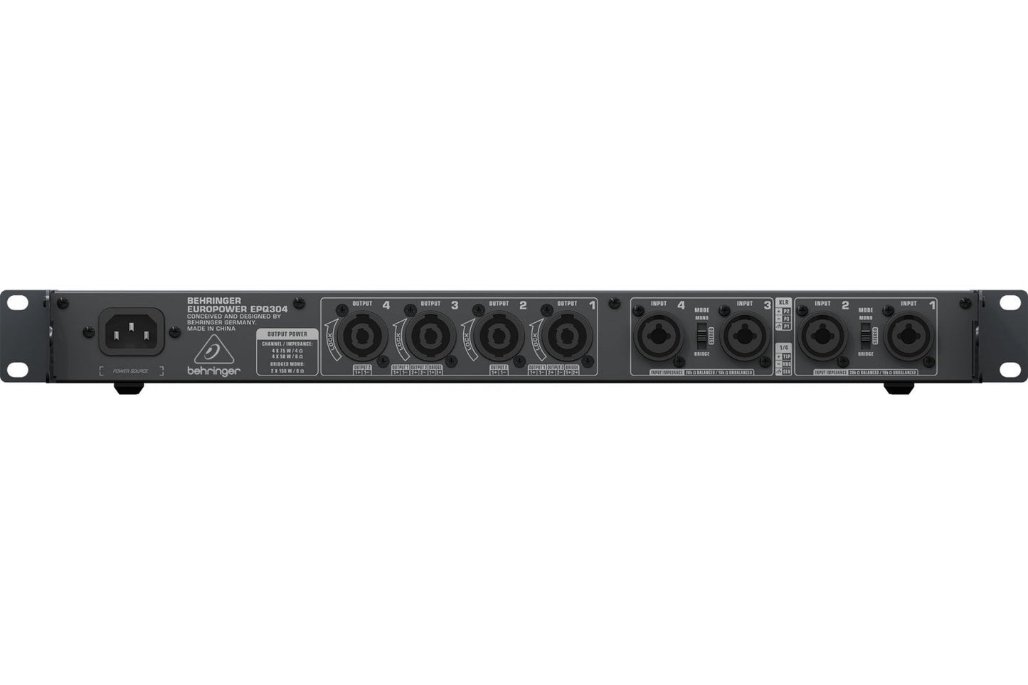 Behringer EPQ304 Europower 300-Watt Light Weight 4-Channel Power Amplifier