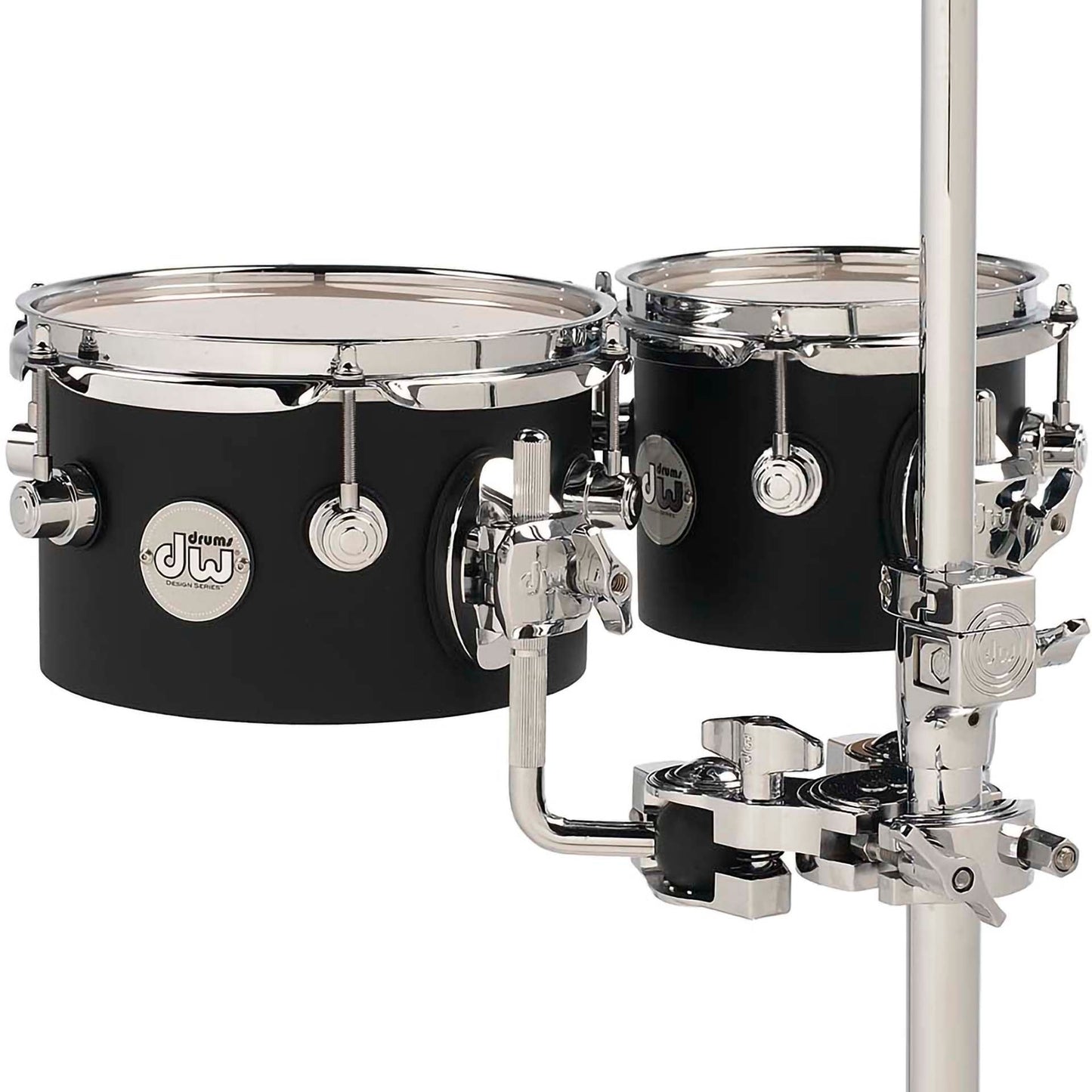 Drum Workhop Design Series Concert Tom 2-Pack with Mount - Black Satin