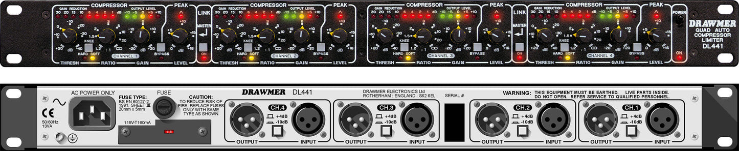 Drawmer DL441 Quad Auto Compressor/Limiter