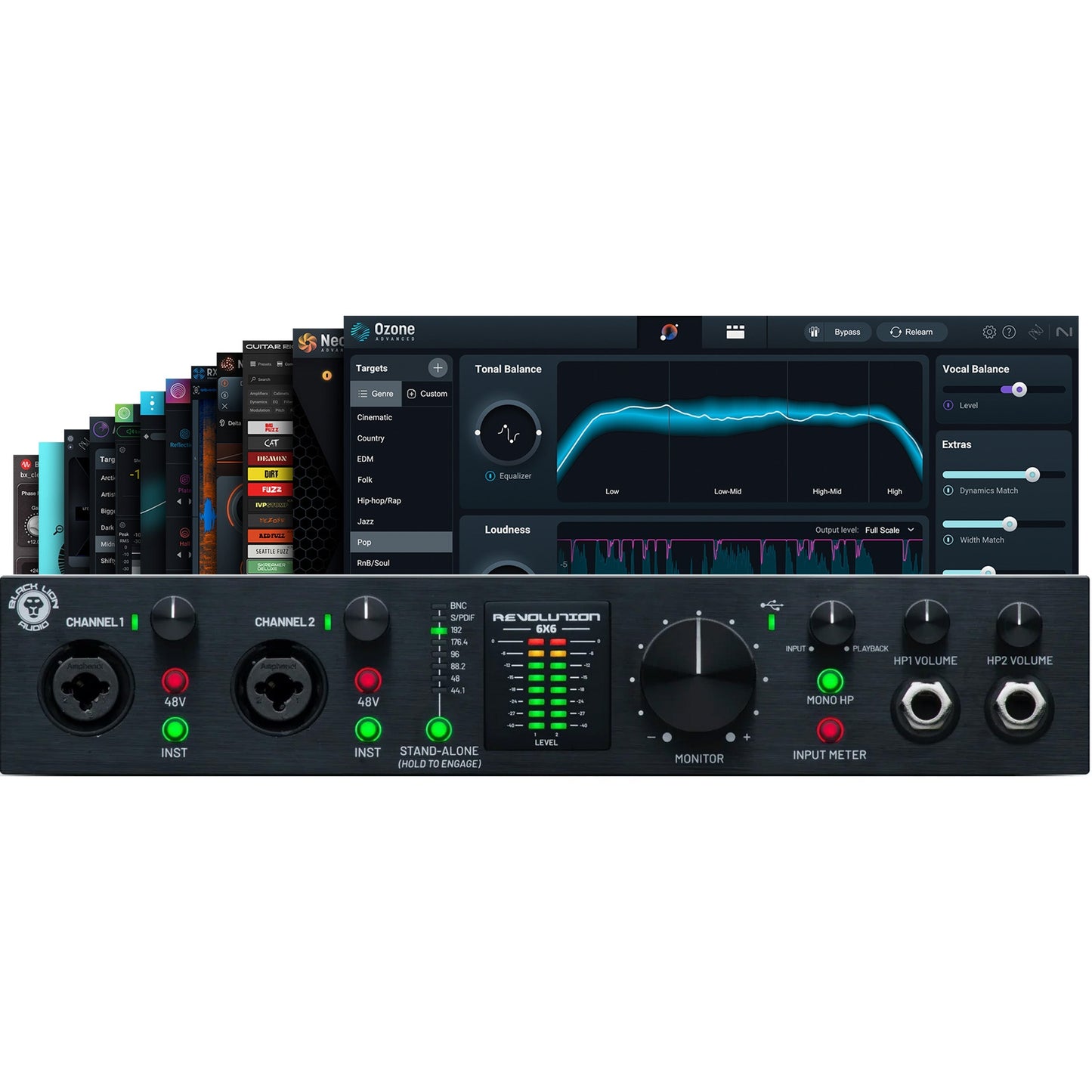 Black Lion Audio Revolution 6x6 Word Clock, DAC, ADC, OTG - 6-in / 6-out USB Audio Interface