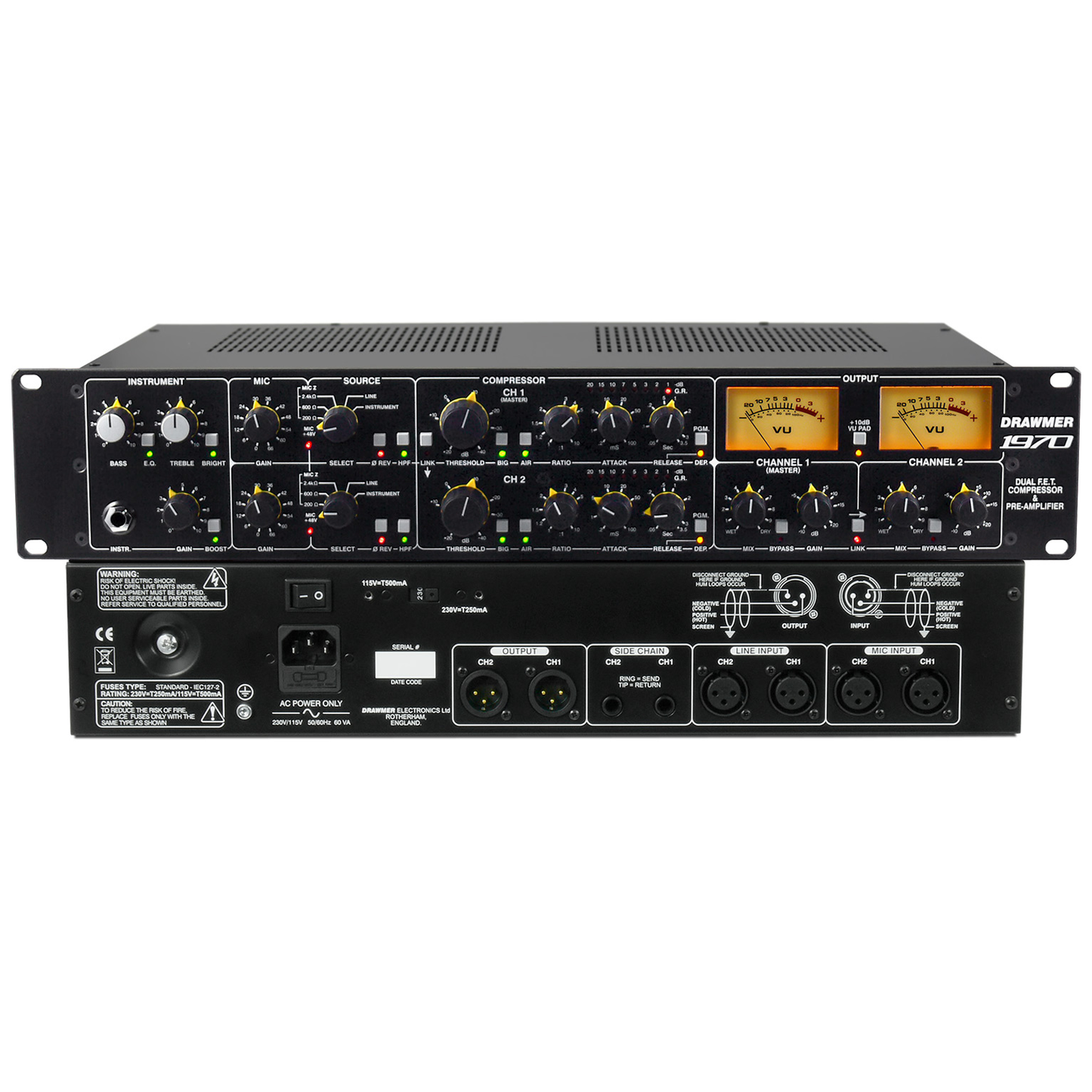 Drawmer 1970 Dual FET Compressor and Preamplifier