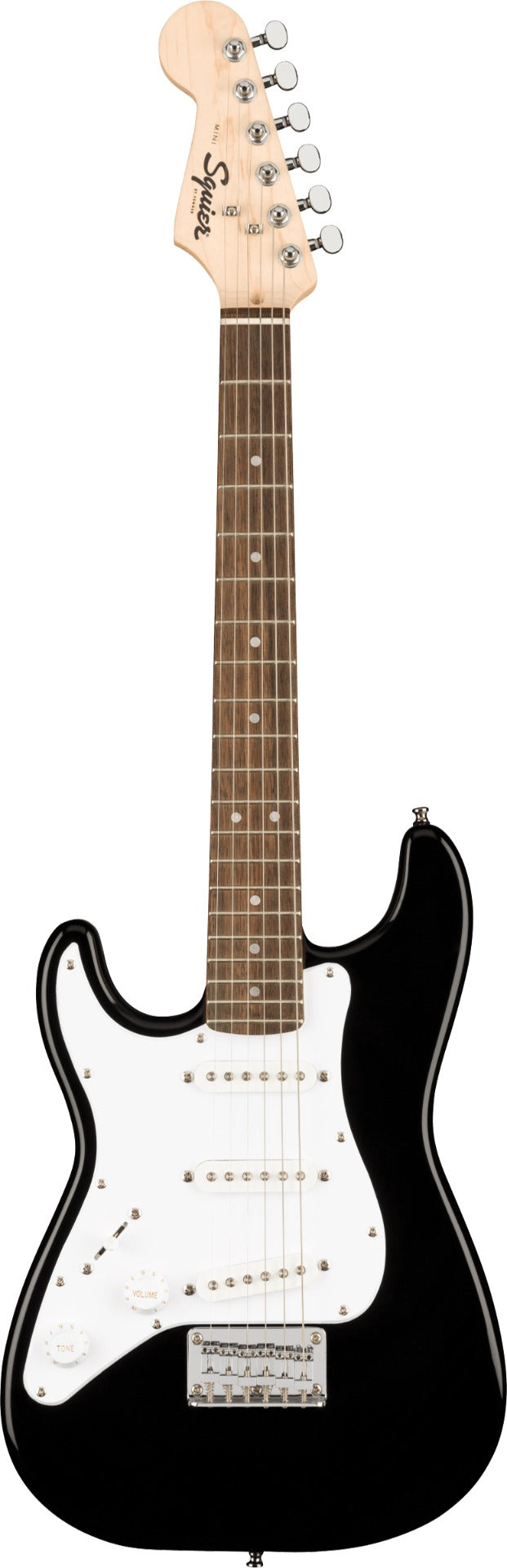 Squier Mini Strat 6 String Solid-Body Electric Guitar, Left - Black