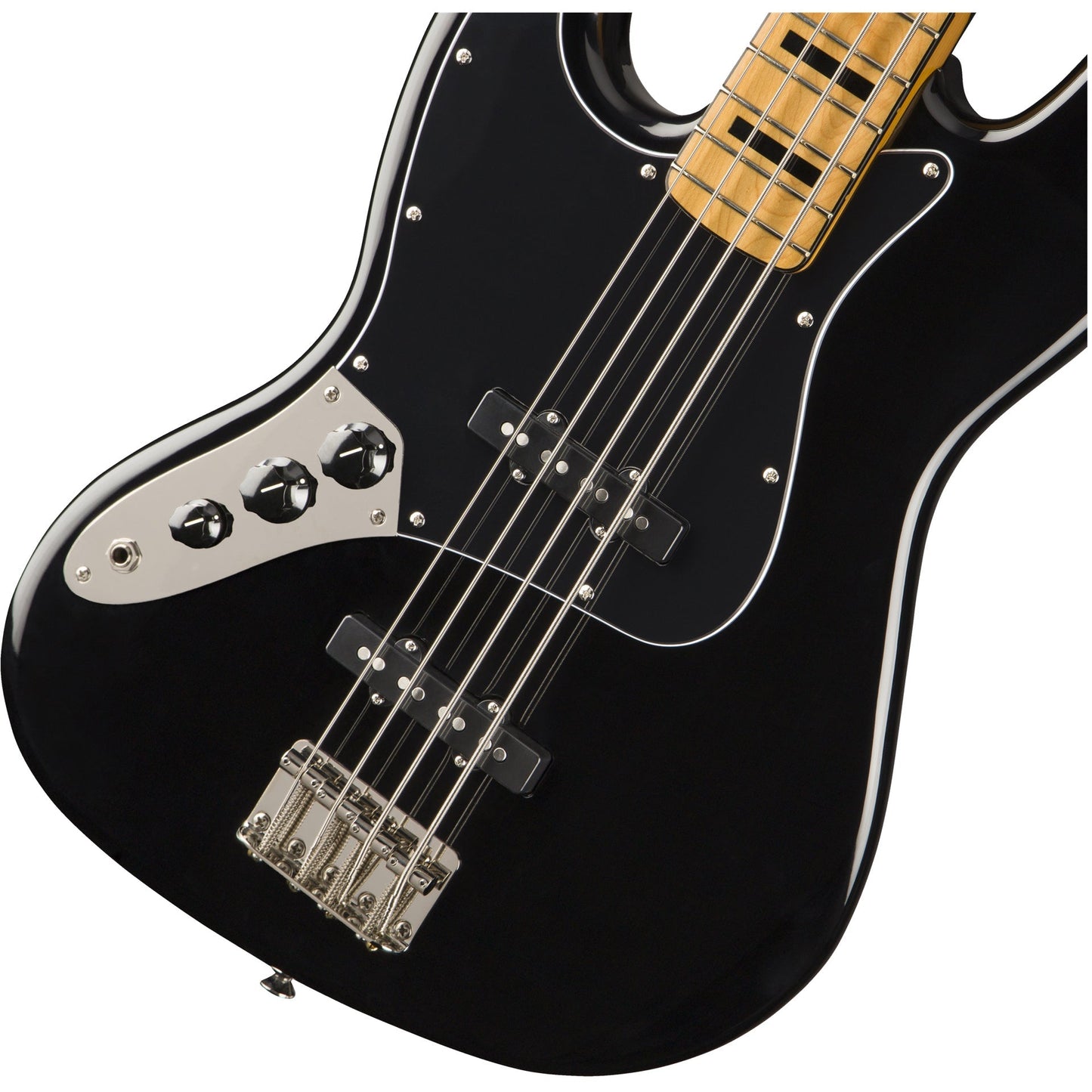 Squier Classic Vibe '70s Left-Handed Jazz Bass Guitar - Maple Fingerboard, Black