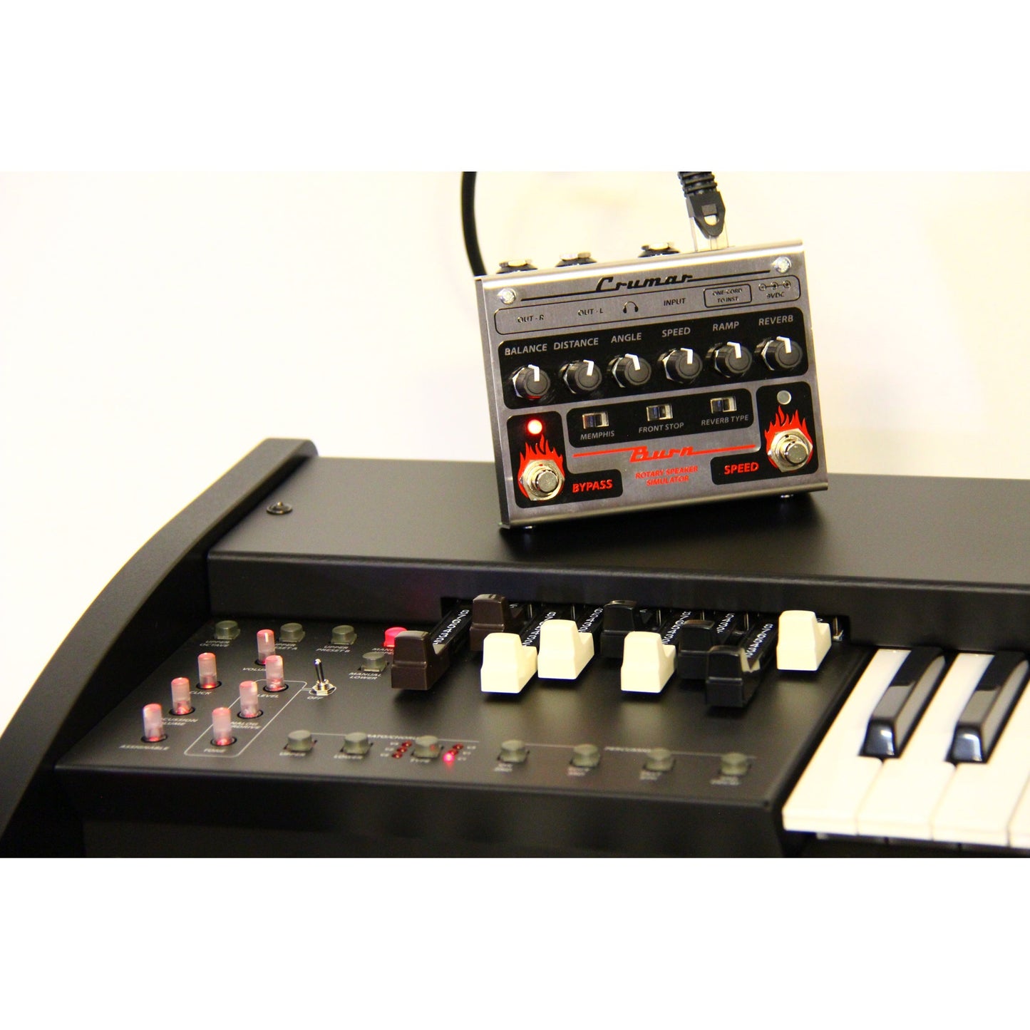 Crumar Sorrento Spinet Organ with Burn Leslie Effect Pedal