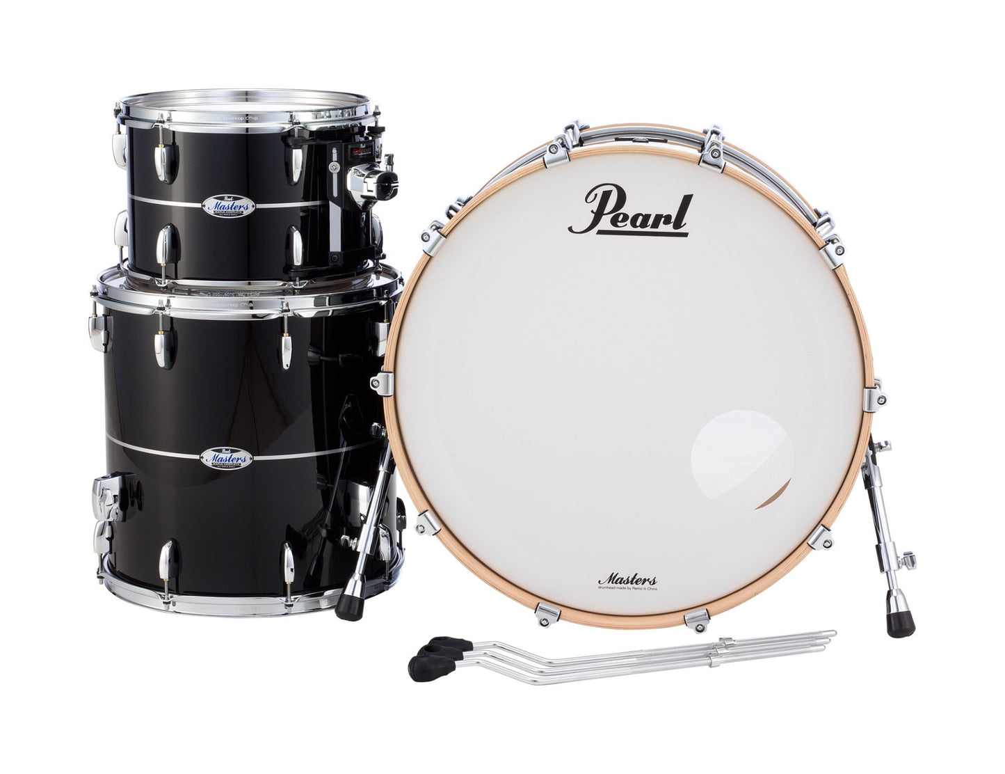 Pearl Masters Maple Complete 3-Piece Shell Kit - Quicksilver Black