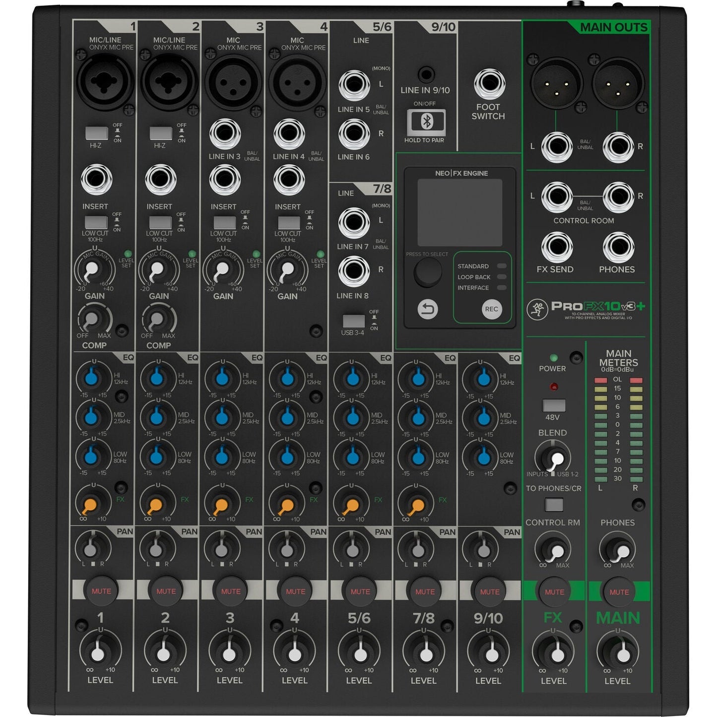Mackie ProFX10v3+ 10-Channel Analog Mixer