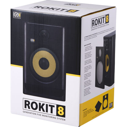 KRK Rokit 8 G5 8" 2-Way Active Studio Monitor, Black