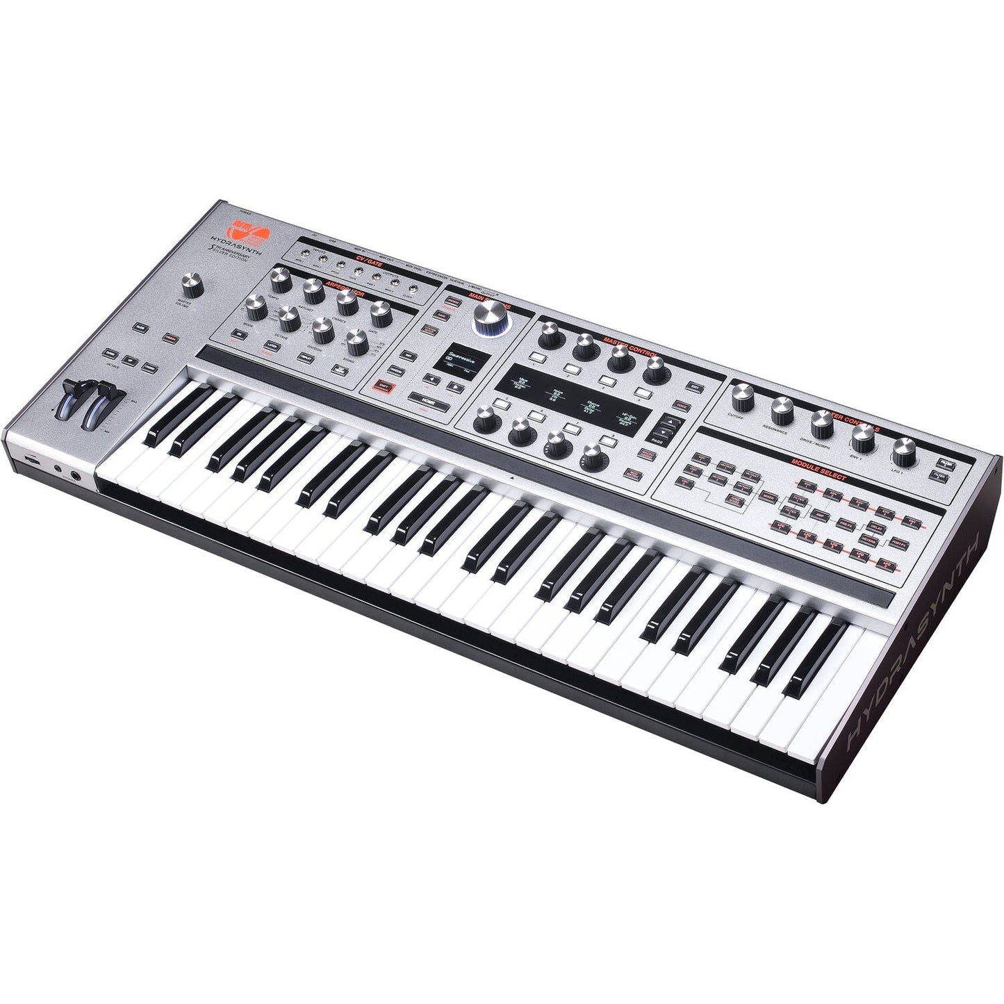 ASM Hydrasynth Keyboard 8-Voice Digital Wave-Morphing Synthesizer - Limited-Edition Silver
