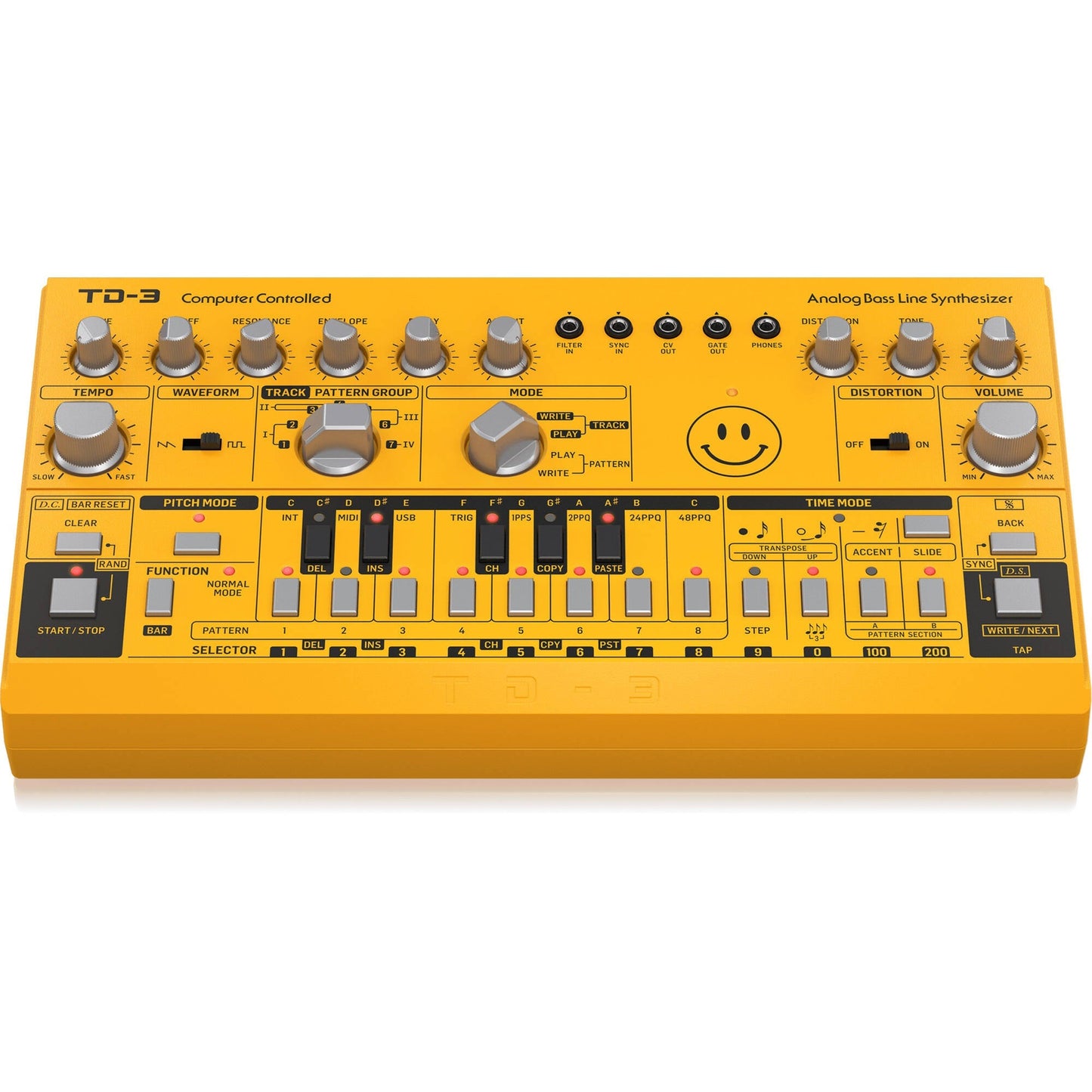 Behringer TD-3-Yellow Analog Bass Line Synthesizer - Yellow