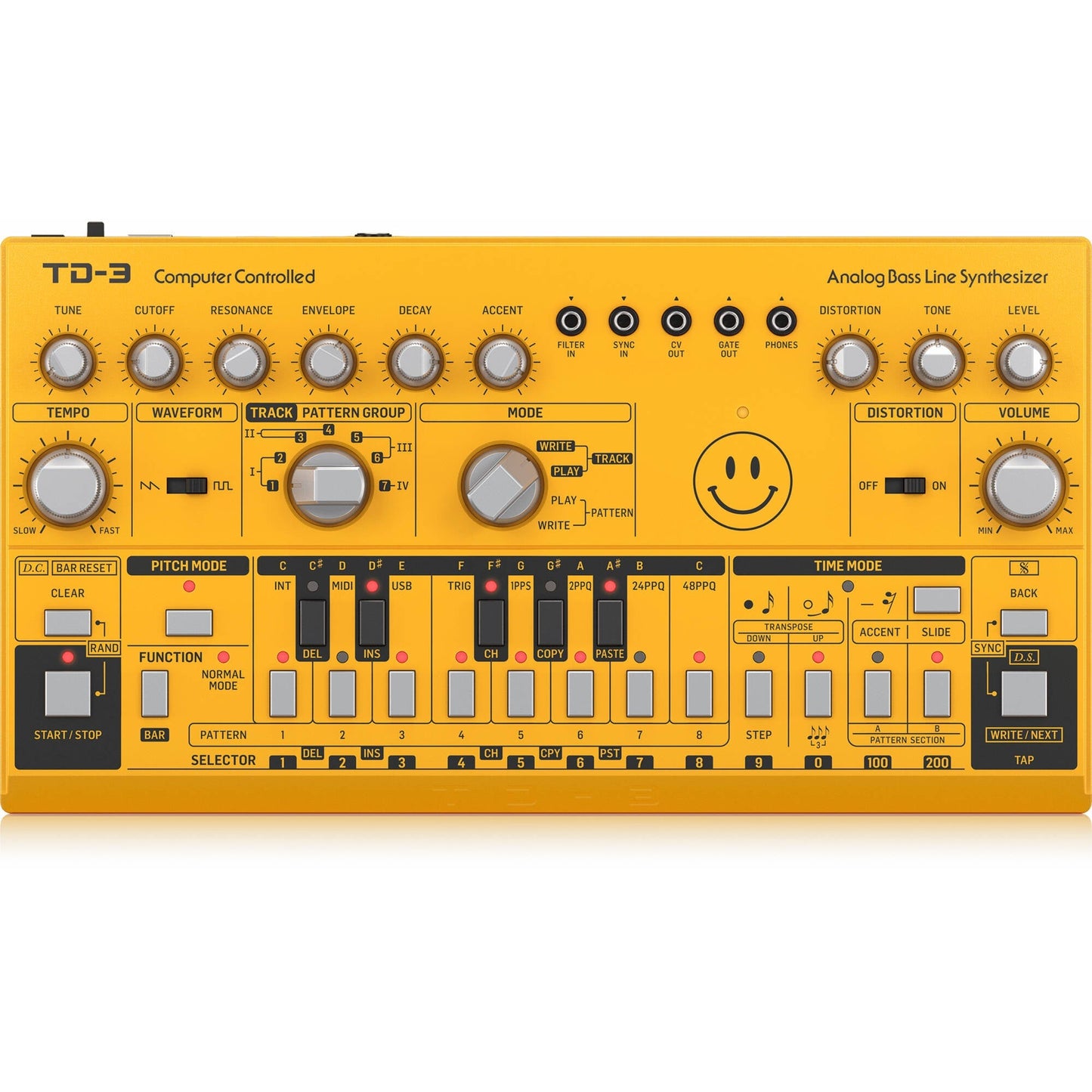 Behringer TD-3-Yellow Analog Bass Line Synthesizer - Yellow