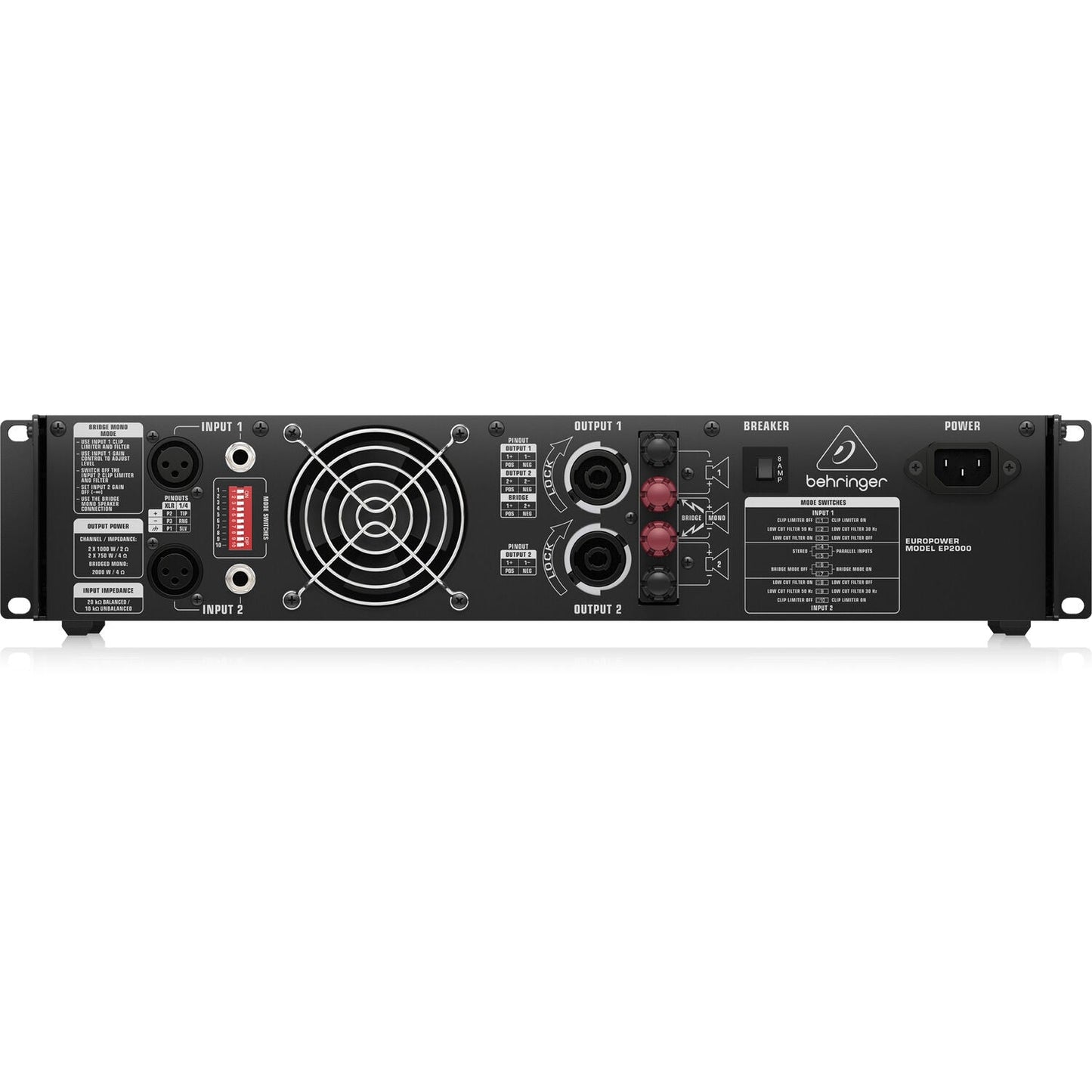 Behringer Europower EP2000 2000W Stereo Power Amplifier with ATR Technology
