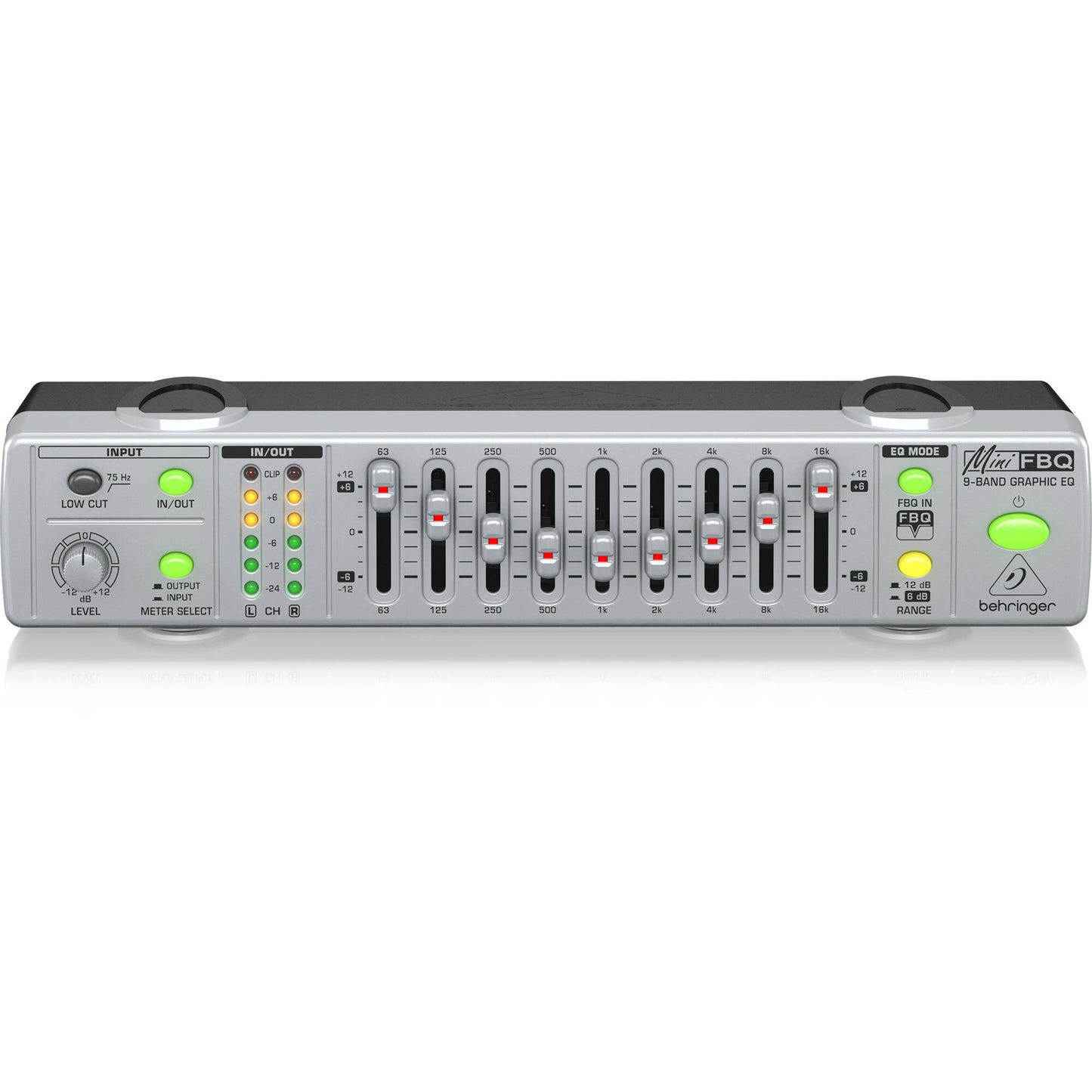 Behringer FBQ800 V2 Compact 9-Band Graphic Equalizer with FBQW