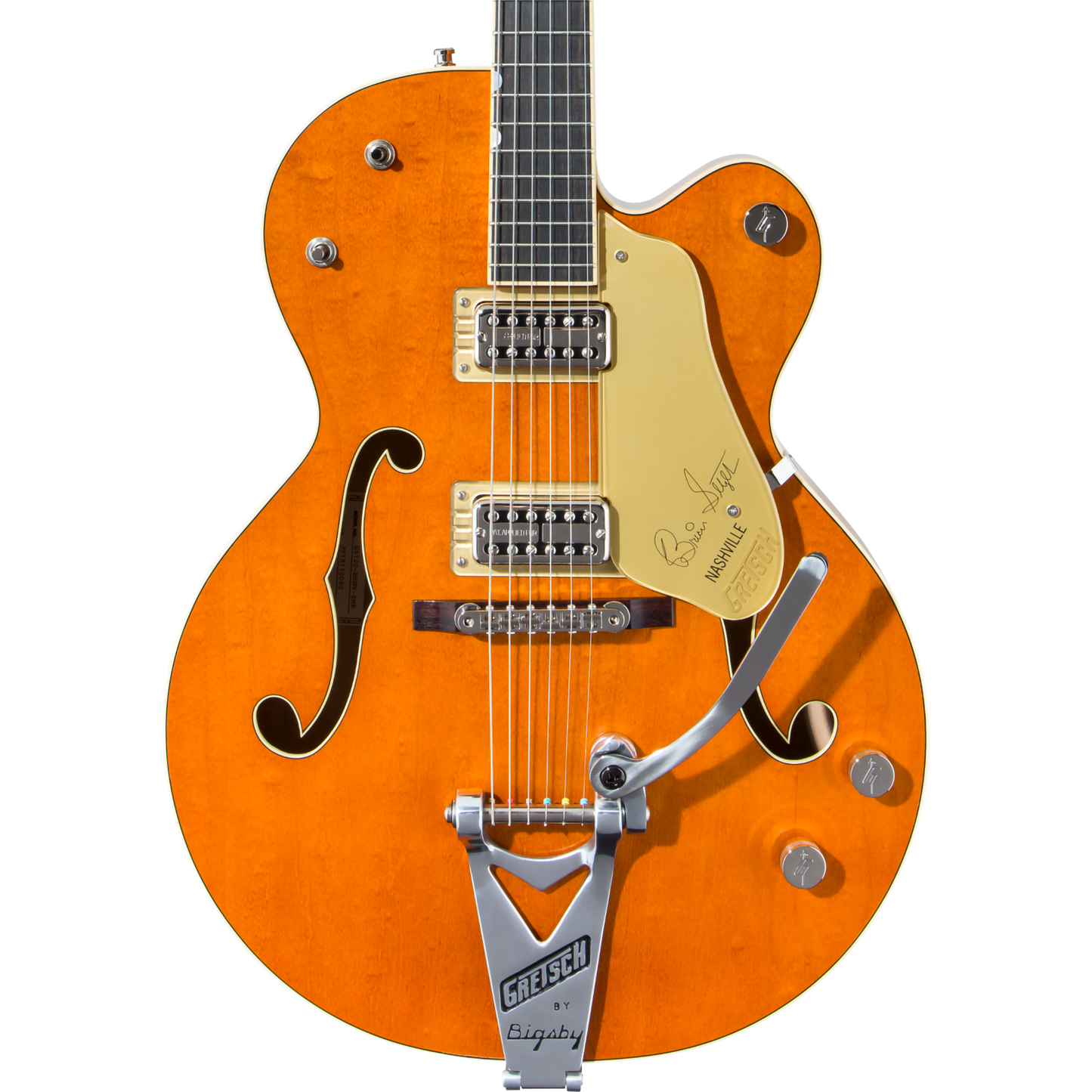 Gretsch G6120T-BSSMK Brian Setzer Signature Nashville® Hollow Body '59 “Smoke” Electric Guitar, Smoke Orange