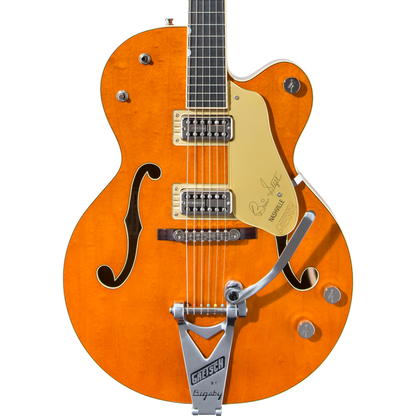 Gretsch G6120T-BSSMK Brian Setzer Signature Nashville® Hollow Body '59 “Smoke” Electric Guitar, Smoke Orange