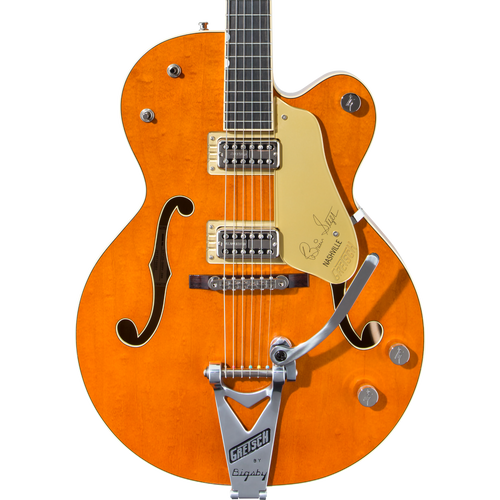 Gretsch G6120T-BSSMK Brian Setzer Signature Nashville® Hollow Body '59 “Smoke” Electric Guitar, Smoke Orange