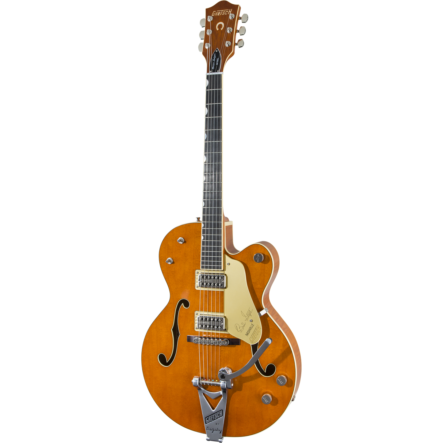 Gretsch G6120T-BSSMK Brian Setzer Signature Nashville® Hollow Body '59 “Smoke” Electric Guitar, Smoke Orange