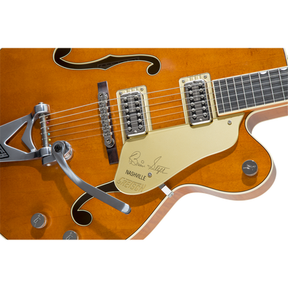 Gretsch G6120T-BSSMK Brian Setzer Signature Nashville® Hollow Body '59 “Smoke” Electric Guitar, Smoke Orange