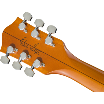 Gretsch G6120T-BSSMK Brian Setzer Signature Nashville® Hollow Body '59 “Smoke” Electric Guitar, Smoke Orange