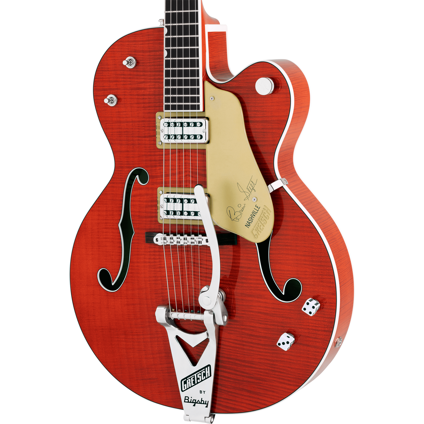 Gretsch G6120TFM-BSNV Brian Setzer Signature Nashville® Electric Guitar w/ Bigsby®, Orange Stain