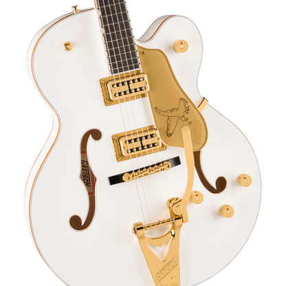 Gretsch Falcon Hollow Body Electric Guitar w/ String-Thru Bigsby - White