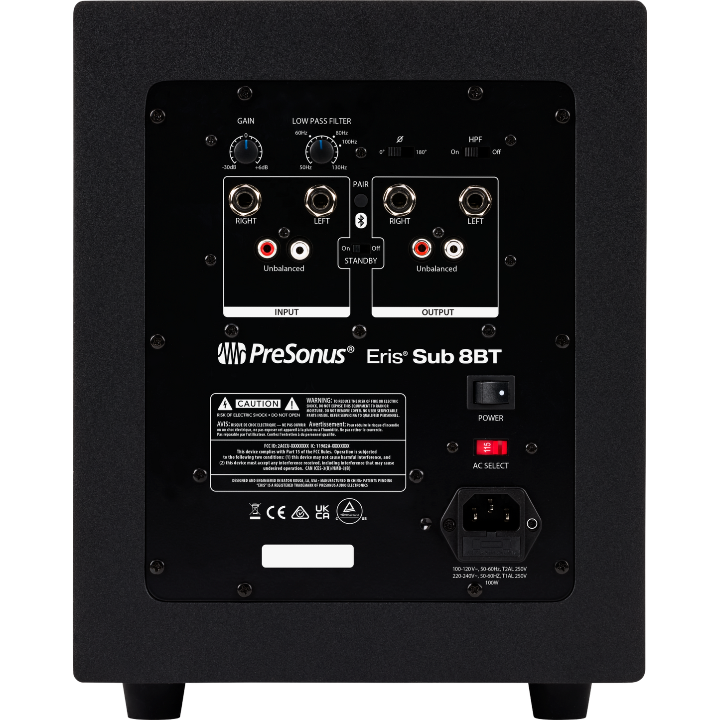 Presonus Eris Sub 8BT 2nd Gen Compact 8” Subwoofer w/ Bluetooth Connectivity