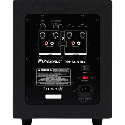 Presonus Eris Sub 8BT 2nd Gen Compact 8” Subwoofer w/ Bluetooth Connectivity