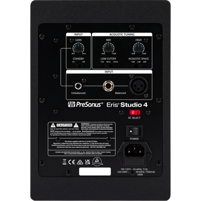 Presonus Eris Studio 4 2nd Gen 4” Active Single Studio Monitor EBM Waveguide