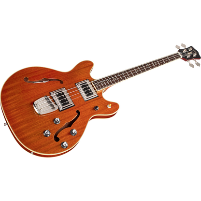 Guild Starfire II Bass Semi Hollow Double Cut Newark St. Electric Bass, Natural