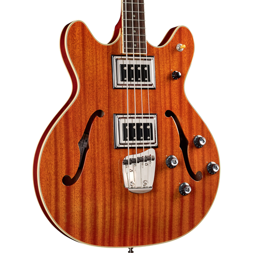 Guild Starfire II Bass Semi Hollow Double Cut Newark St. Electric Bass, Natural