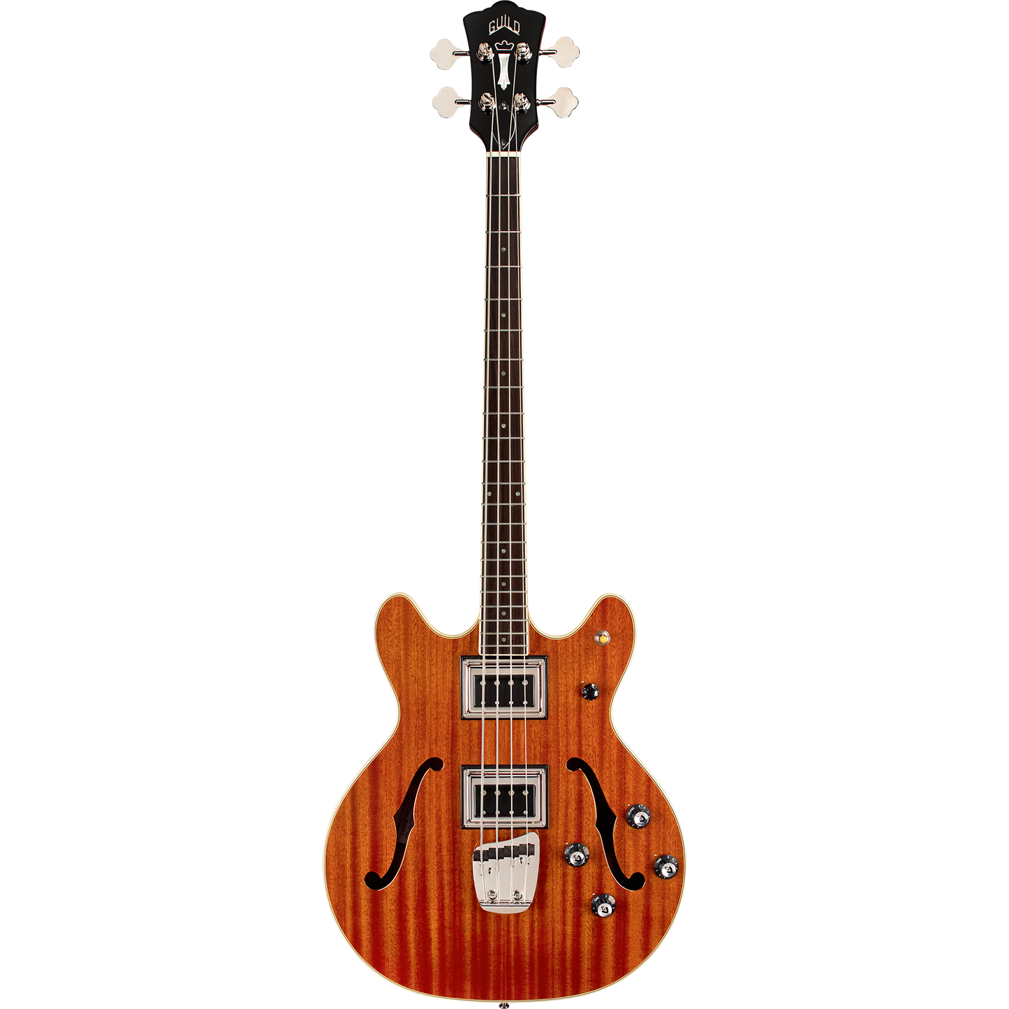 Guild Starfire II Bass Semi Hollow Double Cut Newark St. Electric Bass, Natural