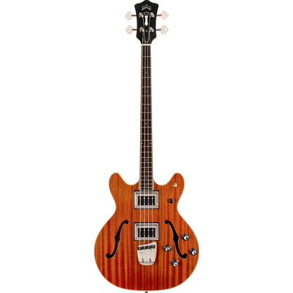 Guild Starfire II Bass Semi Hollow Double Cut Newark St. Electric Bass, Natural