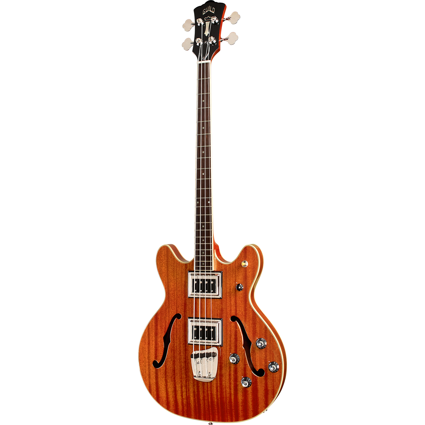 Guild Starfire II Bass Semi Hollow Double Cut Newark St. Electric Bass, Natural