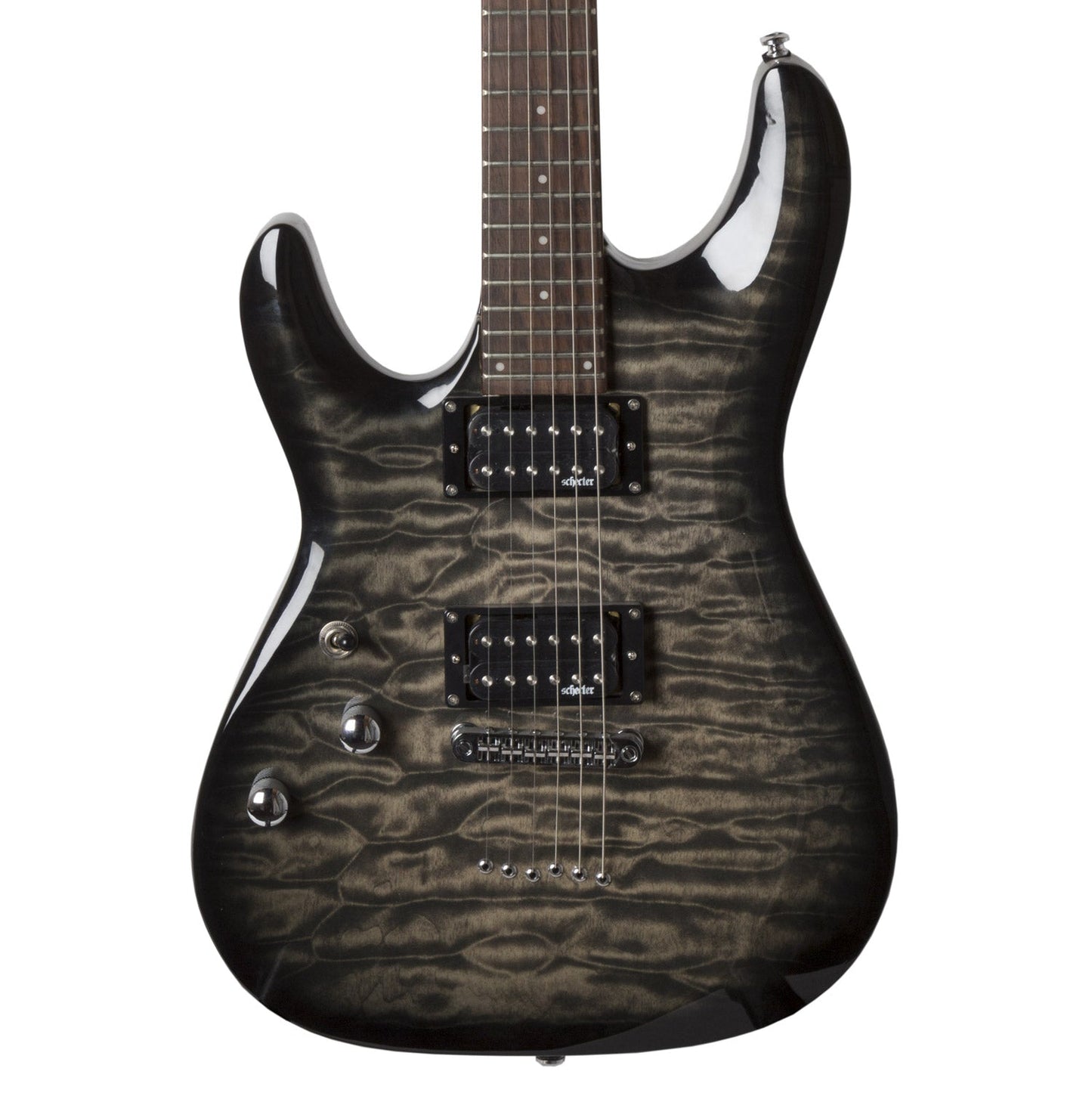 Schecter C-6 Plus LH Lefty Electric Guitar Charcoal Burst
