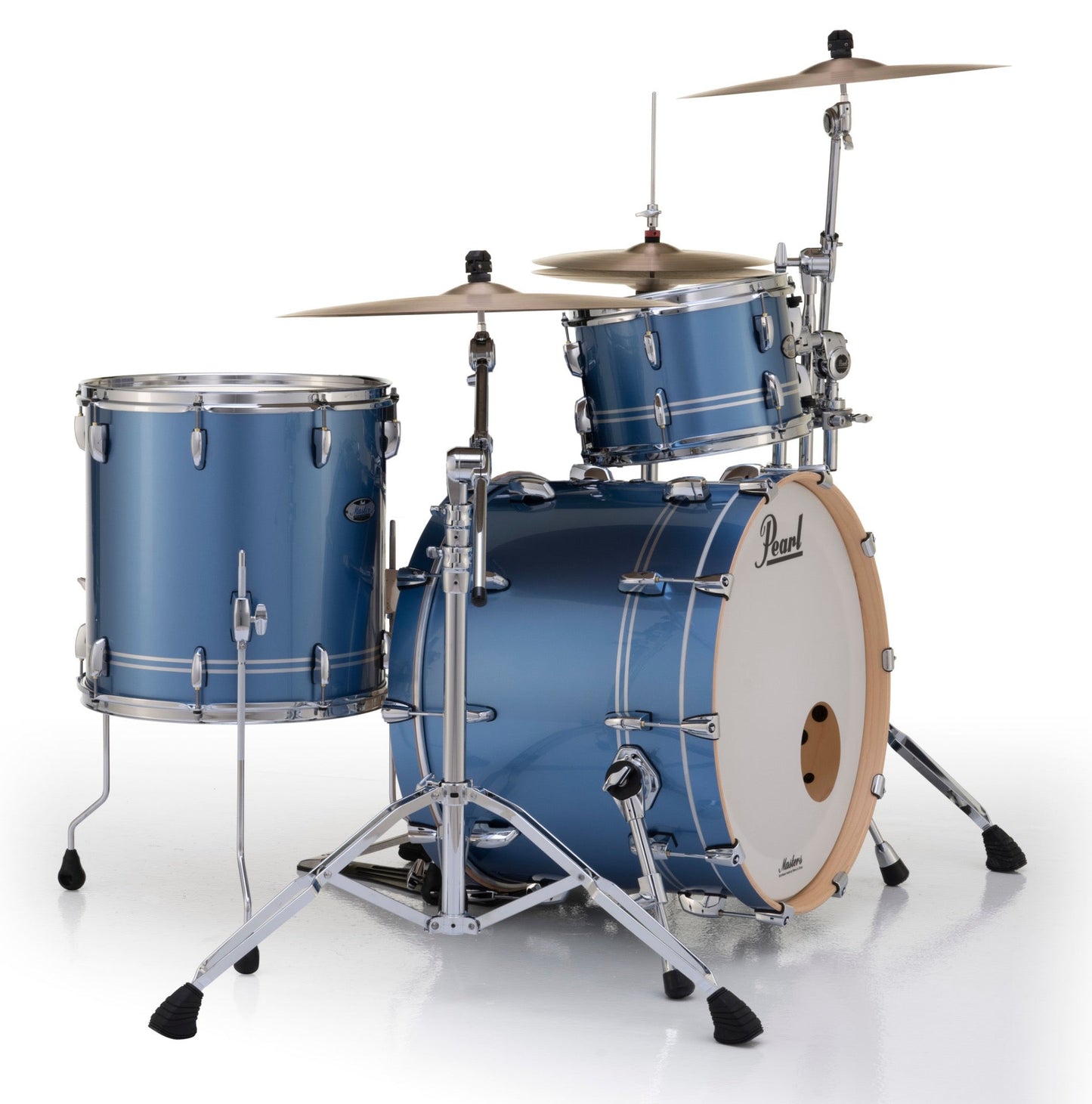 Pearl Masters Maple Complete 3-Piece Shell Kit - Quicksilver Black