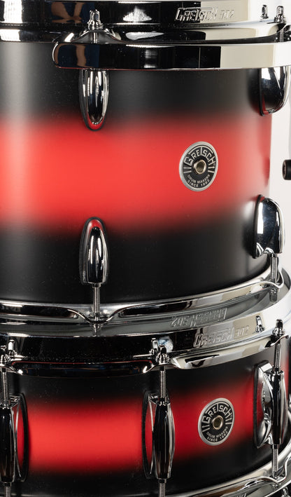 Gretsch Brooklyn Series GB-RC444-SRD 4-Piece Shell Kit - Satin Red to Black Duco