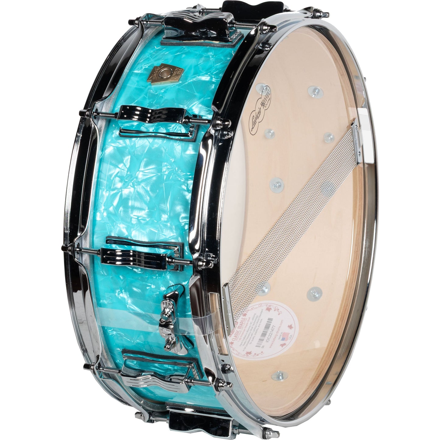 Ludwig Classic Maple Limited Edition 5x14 Snare Drum - Teal Pearl