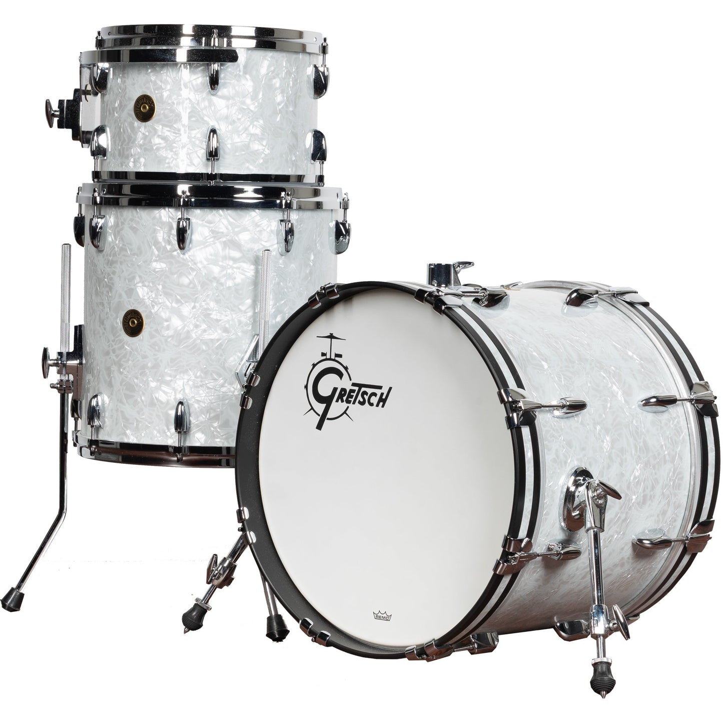 Gretsch USA Custom 3-Piece Shell Kit - 60’s White Marine Pearl